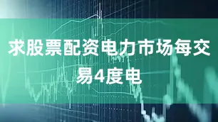 求股票配资电力市场每交易4度电